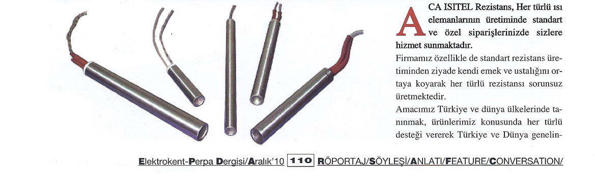 Elektrokent Perpa Dergisi - Aca Isıtel Rezistans